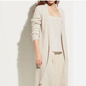 $545 Vince - Saddle Shoulder Wool and Cashmere Cardigan CHALET Small